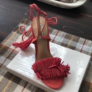 Cape Robbin pink lace up heels